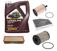 FEBI BILSTEIN Controllo set 5L MANNOL Longlife 504/507 5W-30 per VW Golf VI