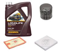 Febi BILSTEIN Controllo Set 5L mannol Longlife 504/507 5W-30 per VW Golf VII