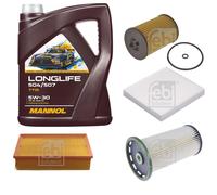 FEBI BILSTEIN Controllo Set 5L MANNOL LONGLIFE 504/507 5W-30 Per VW Passat