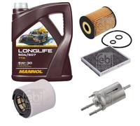 FEBI BILSTEIN Controllo Set 5L MANNOL LONGLIFE 504/507 5W-30 Per VW Polo 6R