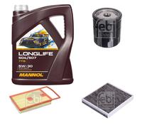 FEBI BILSTEIN Controllo set 5L MANNOL Longlife 504/507 5W-30 per VW Polo 6R