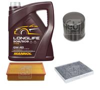 FEBI BILSTEIN Controllo Set 5L MANNOL LONGLIFE 508/509 0W-20 Per VW Golf