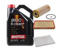 FEBI BILSTEIN Controllo Set 5L Motul 8100 X-CLEAN+ 5W30 Per Audi A3 8L1 1.9