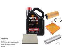 FEBI BILSTEIN Controllo Set 5L Motul 8100 X-CLEAN+ 5W30 Per BMW 1ER F20 118D