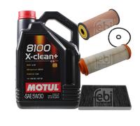 FEBI BILSTEIN Controllo Set 5L Motul 8100 X-CLEAN+ 5W30 Per Mercedes-Benz