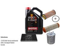 FEBI BILSTEIN Controllo Set 5L Motul 8100 X-CLEAN+ 5W30 Per Mercedes-Benz