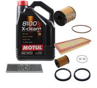FEBI BILSTEIN Controllo Set 5L Motul 8100 X-CLEAN+ 5W30 Per MINI Mini R56