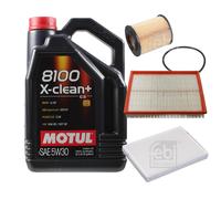FEBI BILSTEIN Controllo Set 5L Motul 8100 X-CLEAN+ 5W30 Per Opel Astra G