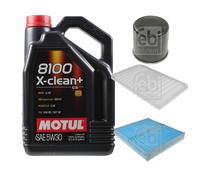 FEBI BILSTEIN Controllo Set 5L Motul 8100 X-CLEAN+ 5W30 Per Suzuki Swift IV