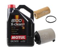 FEBI BILSTEIN Controllo Set 5L Motul 8100 X-Clean+ 5W30 Per VW EOS 1F7 1F8