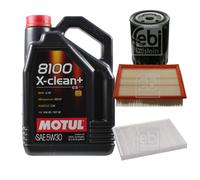 FEBI BILSTEIN Controllo Set 5L Motul 8100 X-CLEAN+ 5W30 Per VW Golf IV