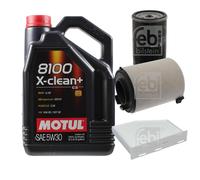 FEBI BILSTEIN Controllo Set 5L Motul 8100 X-Clean+ 5W30 Per VW Golf V 1K1