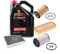 FEBI BILSTEIN Controllo Set 5L Motul 8100 X-CLEAN+ 5W30 Per VW Golf VI