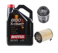 FEBI BILSTEIN Controllo Set 5L Motul 8100 X-Clean+ 5W30 Per VW Golf VI 5K1