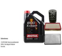 FEBI BILSTEIN Controllo set 5L Motul 8100 X-clean + 5W30 per VW Passat