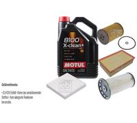 FEBI BILSTEIN Controllo set 5L Motul 8100 X-clean + 5W30 per VW Passat