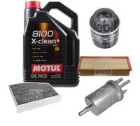 FEBI BILSTEIN Controllo Set 5L Motul 8100 X-Clean+ 5W30 Per VW Sharan 7N 1.4