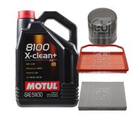 FEBI BILSTEIN Controllo Set 5L Motul 8100 X-Clean+ 5W30 Per VW UP 121 122