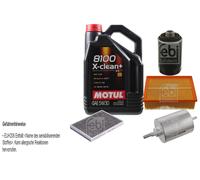 Febi BILSTEIN Controllo Set 5L Motul 8100 x-Pulire+5W30 per Seat Exeo Pezzi