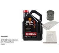 Febi BILSTEIN Controllo Set 5L Motul 8100 x-Pulire+5W30 per Suzuki Splash Ex