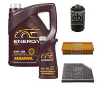 FEBI BILSTEIN Controllo Set 6 L MANNOL Energy 5W-30 per Audi A4 Avant 1.8