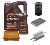 FEBI BILSTEIN Controllo Set 6 L MANNOL Energy 5W-30 per Audi A4 Cabriolet 1.8