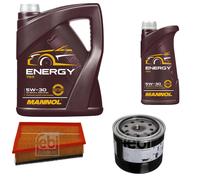 FEBI BILSTEIN Controllo Set 6 L MANNOL Energy 5W-30 per Renault Fluence 2.0