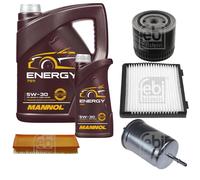 FEBI BILSTEIN Controllo Set 6 L MANNOL Energy 5W-30 per Volvo V40 Kombi 2.0