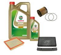 FEBI BILSTEIN Controllo Set 6L CASTROL EDGE 5W-30 M Per Saab 9-5 Kombi YS3E