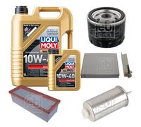 FEBI BILSTEIN Controllo Set 6L LIQUI MOLY 10W-40 Leichtlauf Per Dacia Duster