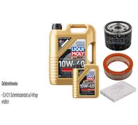 FEBI BILSTEIN Controllo Set 6L LIQUI MOLY 10W-40 Leichtlauf Per Dacia Sandero