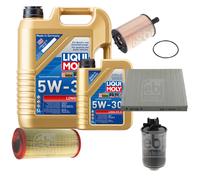 FEBI BILSTEIN Controllo Set 6L Liqui Moly 5W30 LONGLIFE3 Per Audi A2 8Z0 1.4