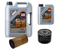 FEBI BILSTEIN Controllo set 6L Liqui Moly Top Tec 4200 5W-30 per Fiat Bravo