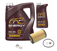 FEBI BILSTEIN Controllo Set 6L MANNOL 5W-30 per Hyundai i30 1.6 CRDi 1.4
