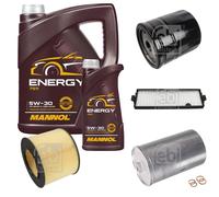 FEBI BILSTEIN Controllo Set 6L MANNOL 5W-30 per Saab 9-3 2.0 Turbo