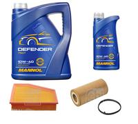 FEBI BILSTEIN Controllo Set 6L MANNOL Defender 10W-40 Per Audi A1 8X1 8XK