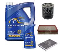 FEBI BILSTEIN Controllo Set 6L MANNOL Defender 10W-40 Per Audi A6 4B C5 2.4