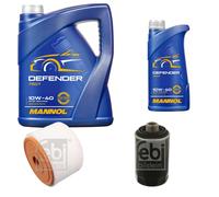FEBI BILSTEIN Controllo Set 6L MANNOL Defender 10W-40 Per Audi A6 Avant 4G5