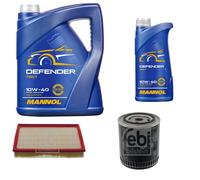 FEBI BILSTEIN Controllo Set 6L MANNOL Defender 10W-40 Per Audi Cabriolet
