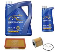 FEBI BILSTEIN Controllo Set 6L MANNOL Defender 10W-40 per BMW 3er Cabriolet