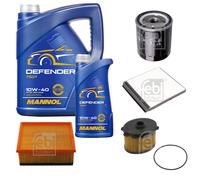 FEBI BILSTEIN Controllo Set 6L MANNOL Defender 10W-40 Per Citroën Xsara N1