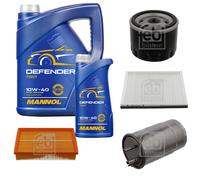 Febi BILSTEIN Controllo Set 6L mannol Defender 10W-40 per Fiat Stilo Multi-