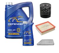 FEBI BILSTEIN Controllo Set 6L MANNOL Defender 10W-40 Per Peugeot 206 CC 2D