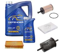 FEBI BILSTEIN Controllo set 6L MANNOL Defender 10W-40 per Peugeot 307 3A/C