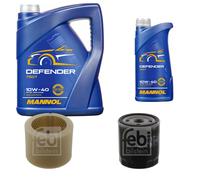 FEBI BILSTEIN Controllo Set 6L MANNOL Defender 10W-40 Per Peugeot Partner