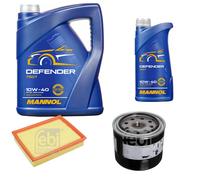 Febi BILSTEIN Controllo Set 6L mannol Defender 10W-40 per Renault Laguna III.