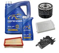FEBI BILSTEIN Controllo Set 6L MANNOL Defender 10W-40 Per Renault Megane II