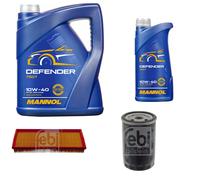 FEBI BILSTEIN Controllo Set 6L MANNOL Defender 10W-40 per VW Golf II 19E