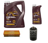 FEBI BILSTEIN Controllo Set 6L MANNOL Diesel TDI 5W-30 Per Audi A4 Avant