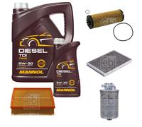 FEBI BILSTEIN Controllo Set 6L MANNOL Diesel TDI 5W-30 Per Audi Allroad 4BH